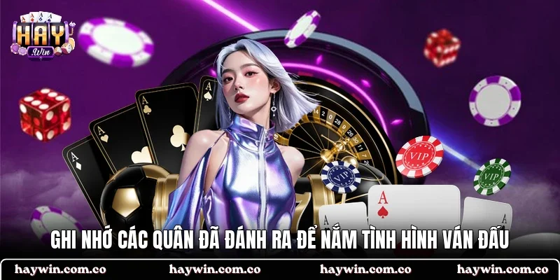 Ghi nhớ các quân đã đánh ra để nắm tình hình ván đấu